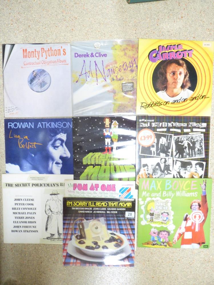 A QUANTITY OF COMEDY VINYL LPS INCLUDING DEREK AND CLIVE AD NAUSEUM AND THE SECRET POLICEMAN'S BALL