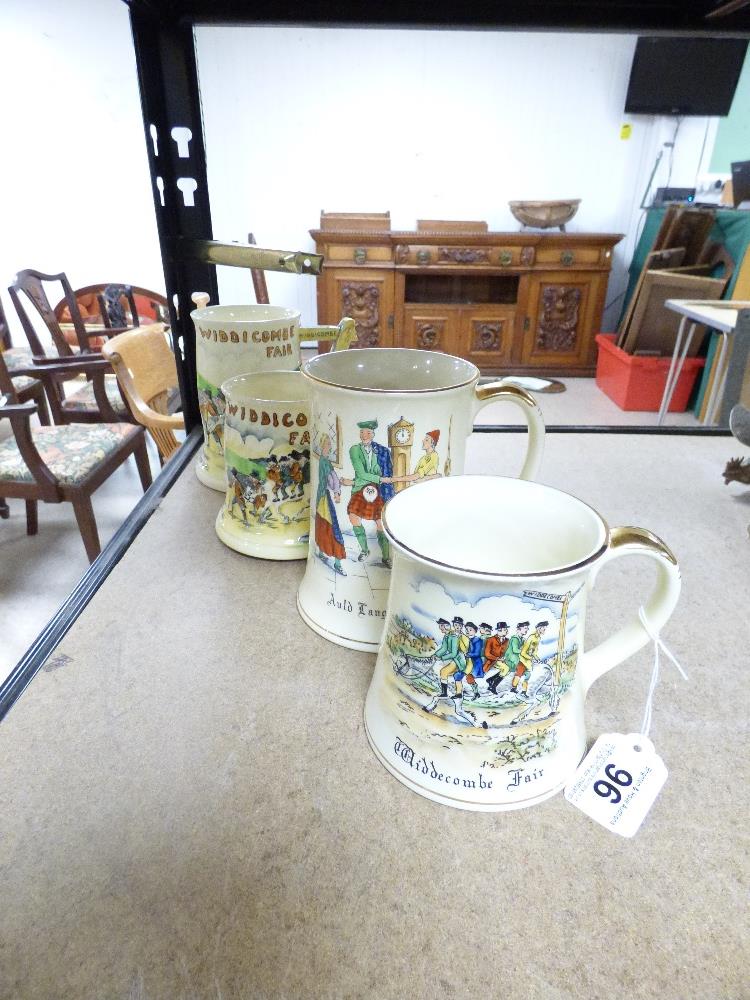 FOUR CROWN DEVON MUSICAL TANKARDS INCLUDING WIDDECOMBE FAIR - Image 2 of 2