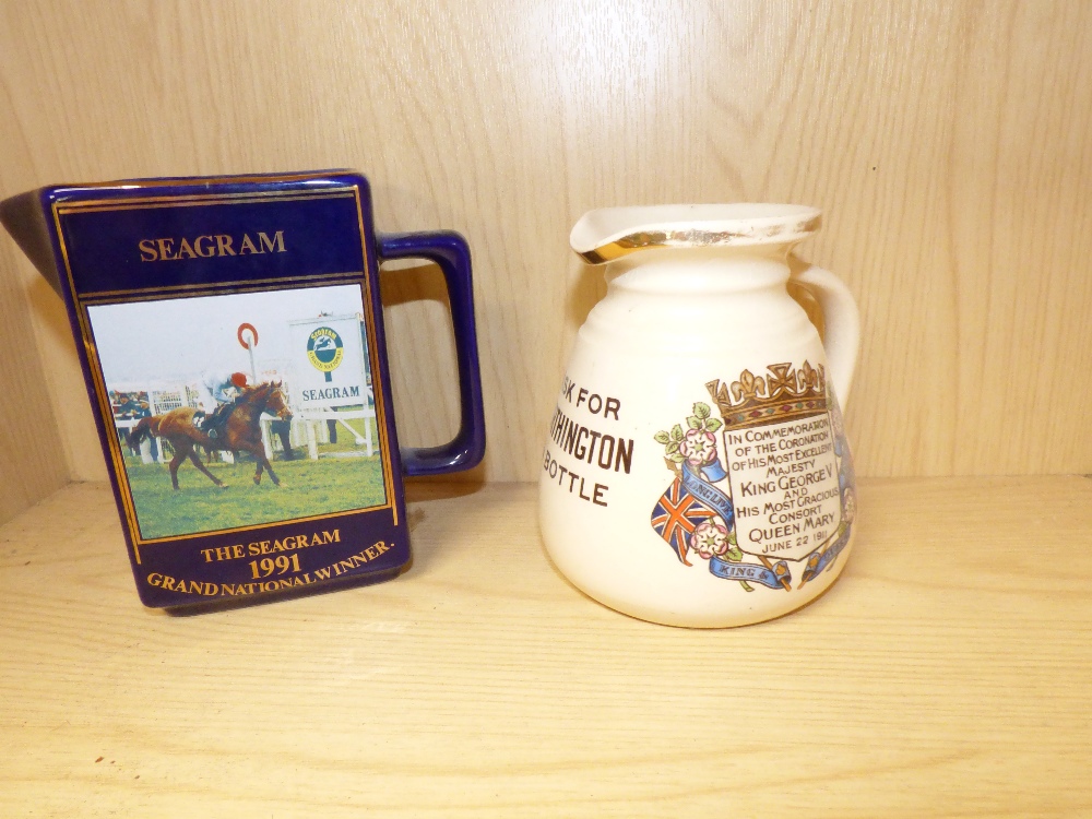 9 BREWERY ADVERTISING PUB WATER JUGS INCLUDING CARLTON WARE, DENBY AND RAPHAEL TUCK 1911 - Image 8 of 9