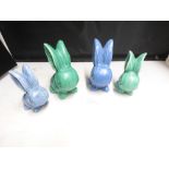 FOUR UNMARKED SYLVAC TYPE RABBITS