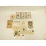 A COLLECTION OF VICTORIAN CHRISTMAS CARDS TOGETHER WITH A HANDWRITTEN LETTER TO THE DUKE OF