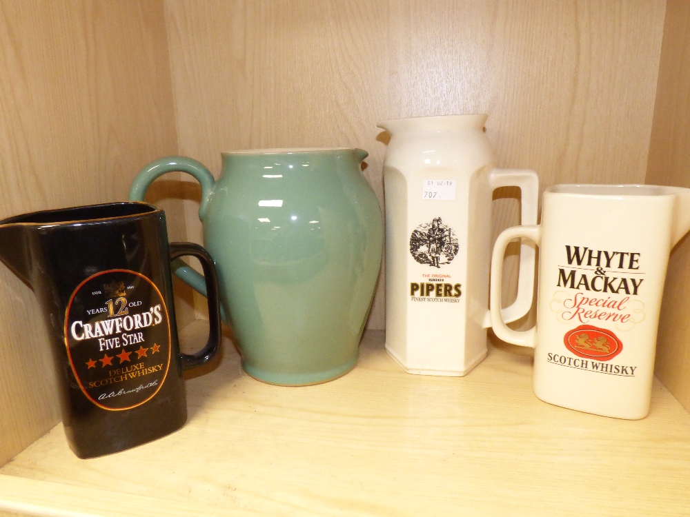 9 BREWERY ADVERTISING PUB WATER JUGS INCLUDING CARLTON WARE, DENBY AND RAPHAEL TUCK 1911 - Image 2 of 9