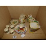 A QUANTITY OF ART DECO CERAMICS INCLUDING SOME CLARICE CLIFF AND OTHER ROYAL STAFFORDSHIRE