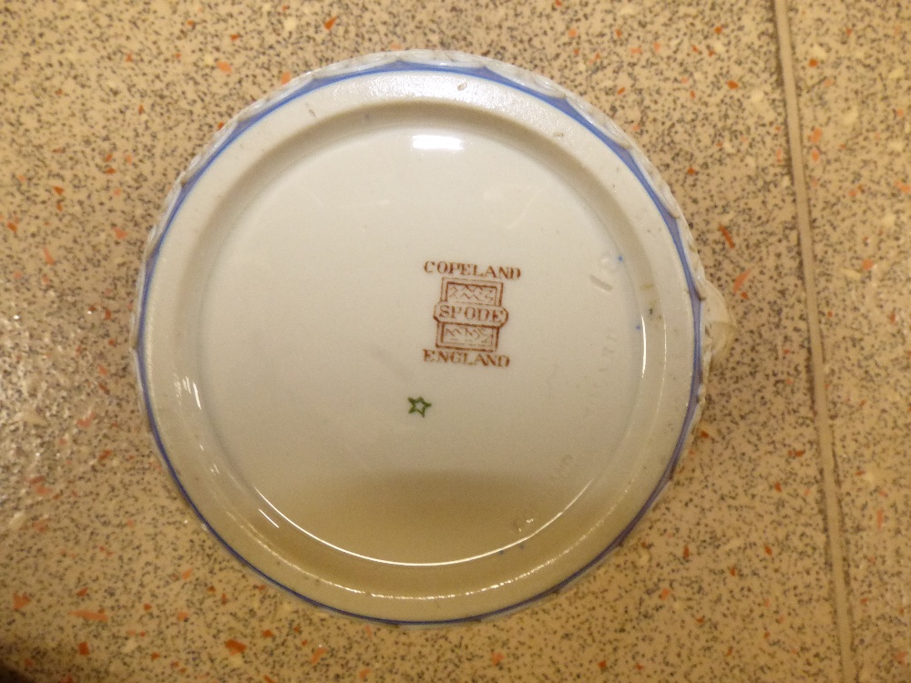 TWO WEDGWOOD BLUE AND WHITE JASPER WARE TEAPOTS, A WEDGWOOD BISCUIT BARREL, A COPELAND SPODE JUG AND - Image 2 of 3