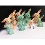 EIGHT SYLVAC RABBITS AND TWO OTHERS