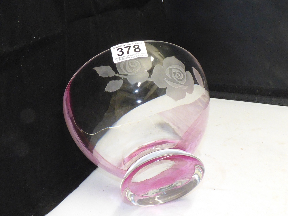 A CAITHNESS GLASS BOWL WITH ORIGINAL BOX - Image 2 of 3