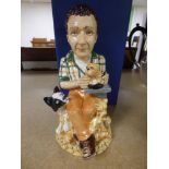 A PEGGY DAVIS CERAMIC FIGURE JUG LIMITED EDITION MODELED BY ANDY MOSS (22CMS)