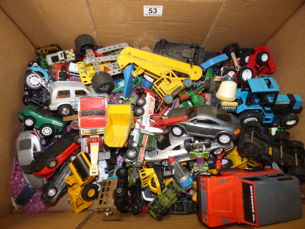 A QUANTITY OF VINTAGE MATCHBOX AND OTHER TOY VEHICLES