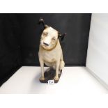 A CERAMIC FIGURE OF THE HMV DOG, 36CM HIGH