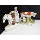 TWO VICTORIAN STAFFORDSHIRE FIGURE GROUPS