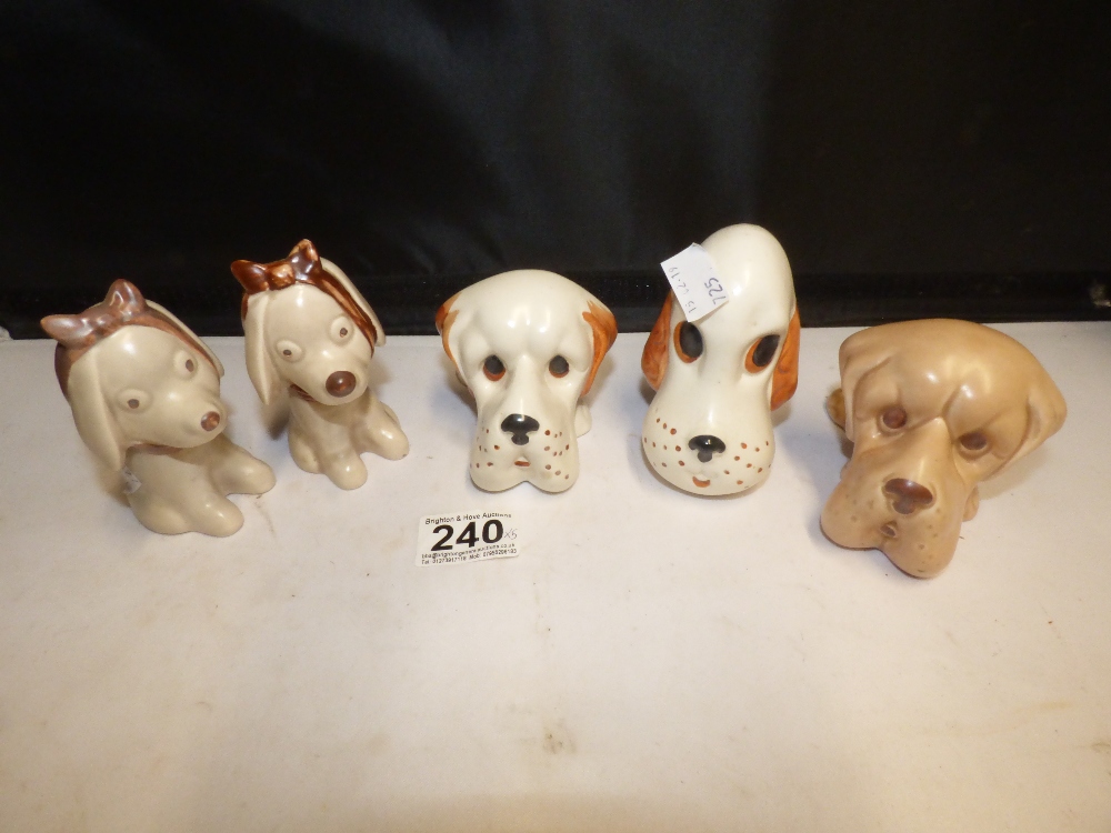 5 SMALL SYLVAC DOGS - Image 2 of 5