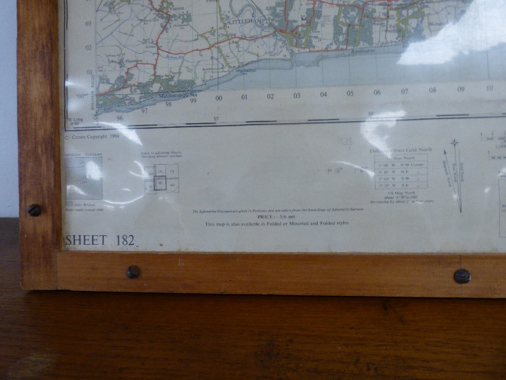 A 1960 BRIGHTON AND WORTHING ORDNANCE SURVEY MAP 1 INCH - 1 MILE (86CM X 70CM) - Image 4 of 10