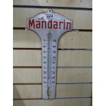 A FRENCH ENAMEL- LE MANDARIN THERMOMETER