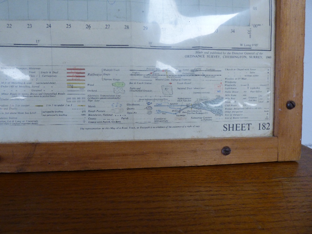 A 1960 BRIGHTON AND WORTHING ORDNANCE SURVEY MAP 1 INCH - 1 MILE (86CM X 70CM) - Image 3 of 10