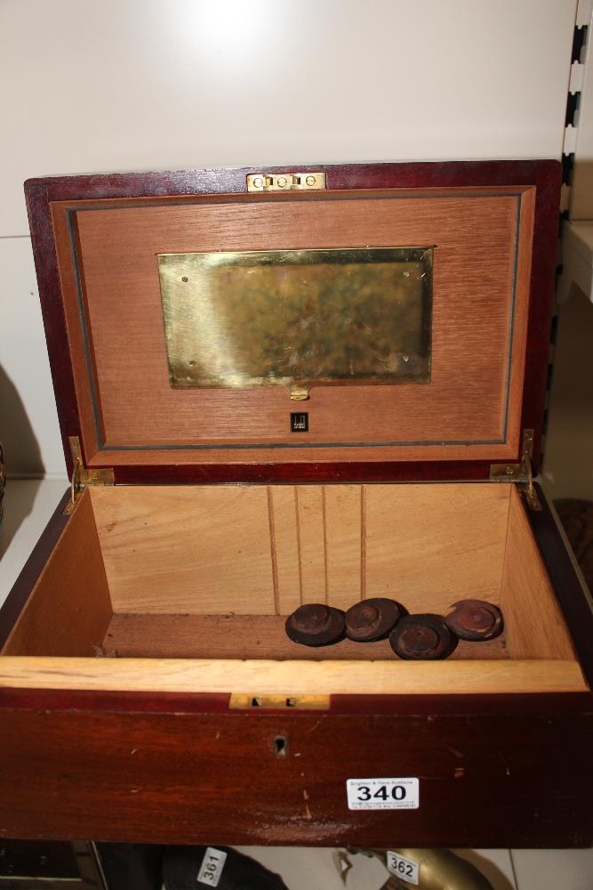 A HARDWOOD DUNHILL CIGAR HUMIDOR 35CM BY 22CM BY 15CM - Image 2 of 4