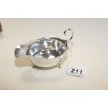 AN EARLY 20TH CENTURY SILVER SAUCE BOAT, HALLMARKED BIRMINGHAM 1926 BY ATKIN BRO’S, 99G