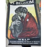 'IN BELGIUM HELP, THE NATIONAL COMMITTEE FOR RELIEF IN BELGIUM' WW1 POSTER