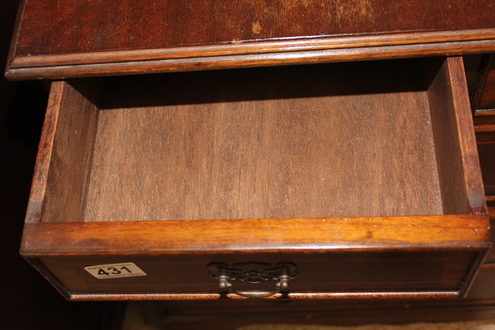 2 OVER 3 SMALL CHEST OF DRAWS IN MAHOGANY WITH INLAY - Image 2 of 2