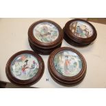 SET OF 12 FRAMED IMPERIAL JINGDEZHEN PORCELAIN - BEAUTIES OF THE RED MANSION