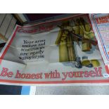 A LARGE ORIGINAL WW1 POSTER 'COME NOW BE HONEST WITH YOURSELF'