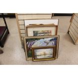 A COLLECTION OF WATERCOLOUR PICTURES INCLUDING OILS AND PRINTS WHEATON / FRANCE / THOMAS AND