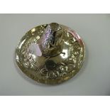 MEXICAN 925 SILVER SOMBRERO WITH ENGRAVED AND EMBOSSED THROUGHOUT 10 CMS 29 GRAMS