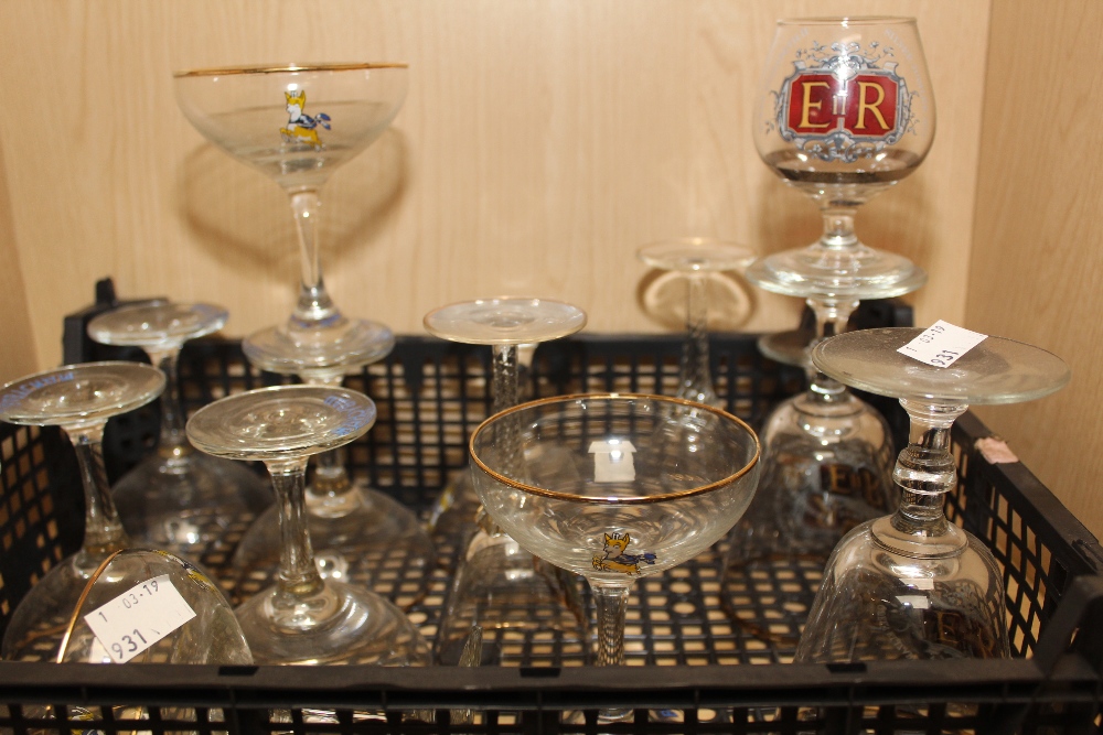 A NUMBER OF DRINKING GLASSES INCLUDING NINE BABYCHAM SAUCER GLASSES - Image 2 of 2