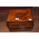 WALNUT VICTORIAN VANITY CASE WITH CONTENTS