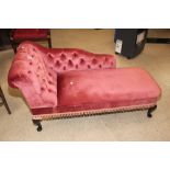 PINK BUTTON BACK DRAYLON CHAISE LOUNGE