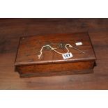 VICTORIAN DEED BOX WITH KEY