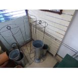 GALVANISED AND METAL GARDEN / FLORISTRY ITEMS