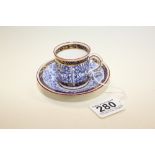 A ROYAL WORCESTER COFFEE CAN AND SAUCER DATES TO CIRCA 1912