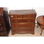 2 OVER 3 SMALL CHEST OF DRAWS IN MAHOGANY WITH INLAY