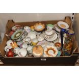BOX OF COLLECTIBLE CERAMIC CUPS AND SAUCERS DUO SETS
