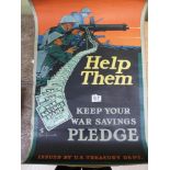 HELP THEM KEEP YOUR WAR SAVINGS PLEDGE WW1 POSTER