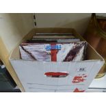 BOX OF ASSORTED ALBUMS/LPS/VINYL INCLUDING MICHAEL JACKSON AND MORE