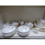 A LARGE 82 PIECE ROYAL ALBERT "FOR ALL SEASONS" DINNER SERVICE, INCLUDING TEA CUPS, BOWLS, LIDDED