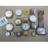 ASSORTED WATCH RELATED ITEMS, INCLUDING COMPLETE WRISTWATCHES AND LOOSE MOVEMENTS