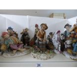 COLLECTION OF CHINA FIGURINES INCLUDING CAPO DI MONTE
