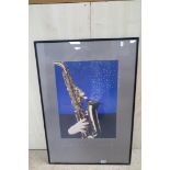 “ALL THAT JAZZ” MUSIC POSTER, FRAMED AND GLAZED, 92CM BY 64CM