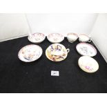 A QUANTITY OF ORIENTAL CUPS AND SAUCERS MISMATCHING, SOME BEARING MEISSEN MARKS