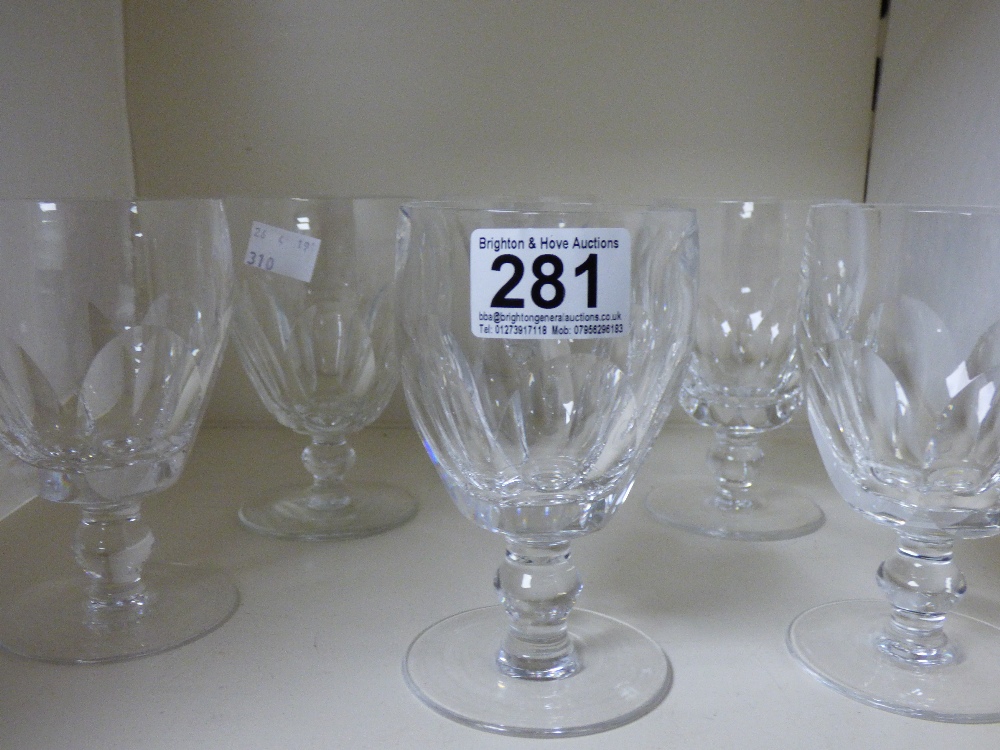 A SET OF SIX WATERFORD CRYSTAL WINE GLASSES, 13CM HIGH - Image 2 of 5