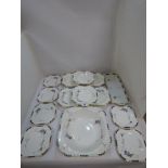 A COLLECTION OF SHELLEY SIDE PLATES, DISHES AND A TRAY