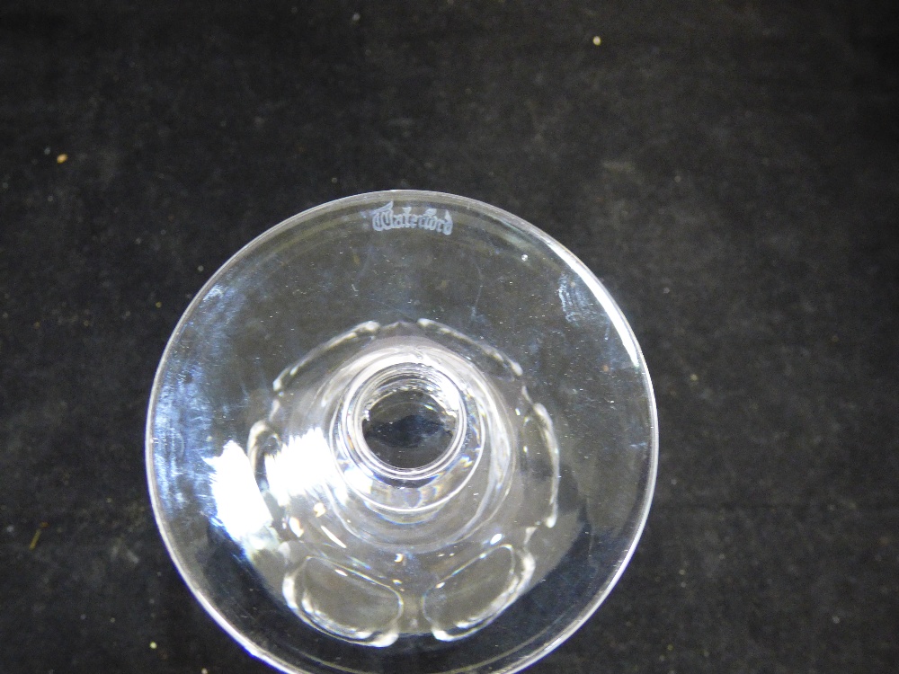 A SET OF SIX WATERFORD CRYSTAL WINE GLASSES, 13CM HIGH - Image 3 of 5