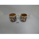 A PAIR OF DAME LAURA KNIGHT CERAMIC COMMEMORATIVE KING EDWARD VIII CUPS, MAY 1937, WITH ORIGINAL