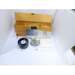 A CASED LAMBRECHT KG WIND ANEMOMETER WITH ACCESSORIES AND TEST CERTIFICATE
