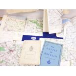 COLLECTION OF ASSORTED WWII MILITARY MAPS, INCLUDING ROAD MAP OF INDIA, FOLDING MAP OF CAEN AND MANY