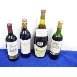 FOUR BOTTLES OF WINE, INCLUDING CHATEAU DE GOELANE BORDEAUX SUPERIEUR 1996, CHATEAU GRAND PONTET