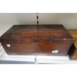 A VICTORIAN MAHOGANY WRITING SLOPE, 46.5CM WIDE BY 23.5CM BY 16.5CM