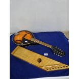 A STAGG BLUEGRASS HANDMADE MANDOLIN, REF M20, TOGETHER WITH ANOTHER STRINGED INSTRUMENT